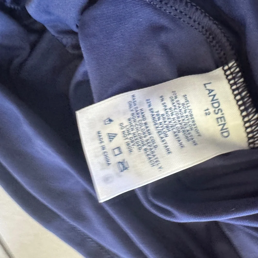 Lands' End Women's Blue Floral Tankini Swim Set Sz 10 Top 12 Bottom NWT - Picture 16 of 16